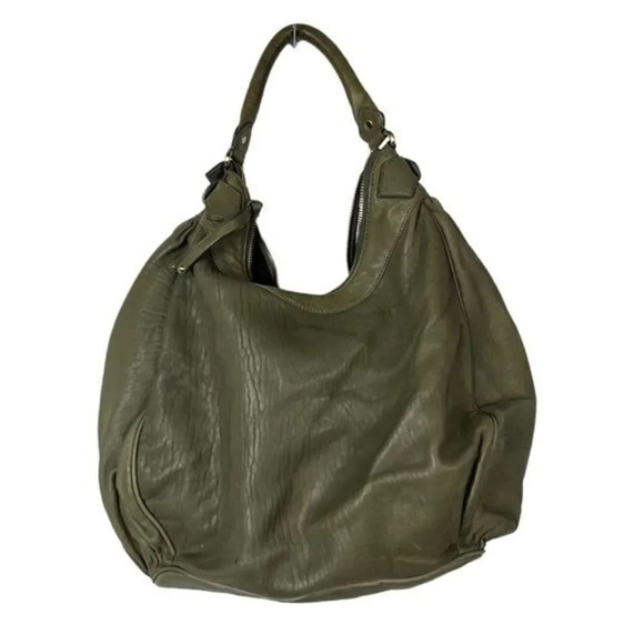 Botkier Bryant Leather Gray Green Hobo Shoulder Bag - Picture 2 of 9
